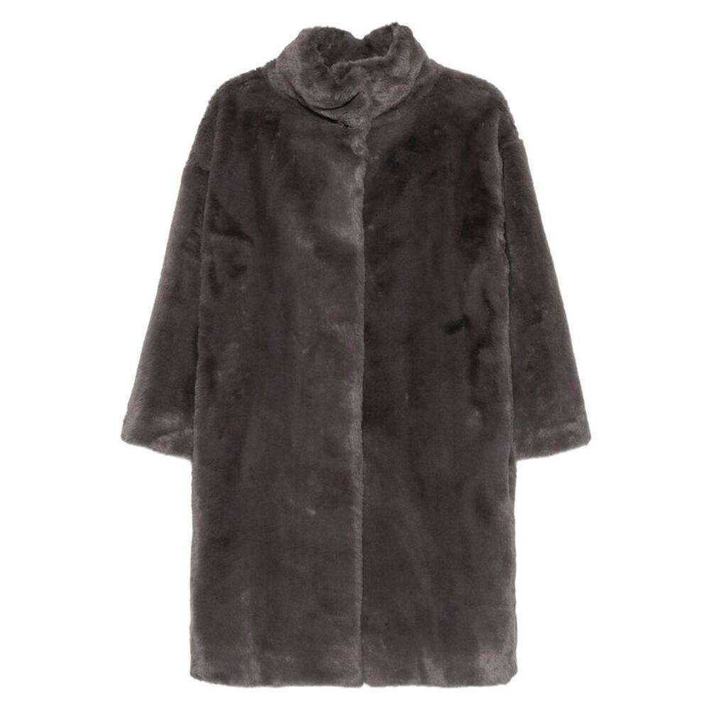 Herno Women High-Neck Faux-Fur Coat